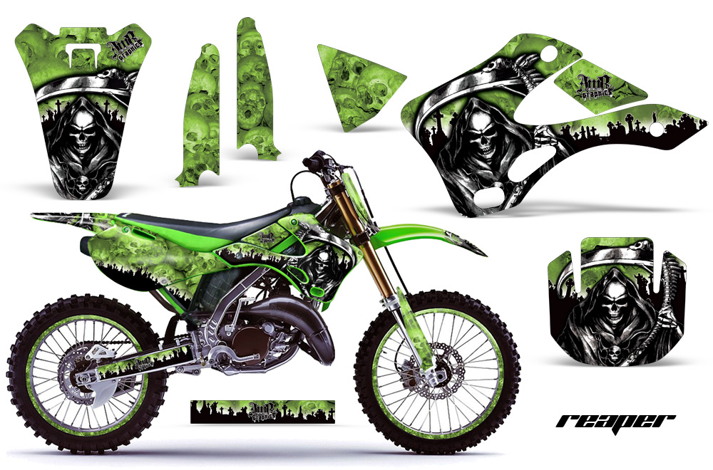 Kawasaki KX125 KX250 99-02 Graphics Kit Reaper G NPs